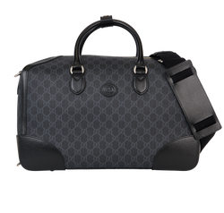 Interlocking G Duffle Bag, Canvas, Black,696014, DB/S, 3*